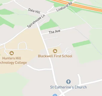 map for Blackwell First School (The Blackwell Kitchen)