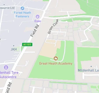 map for Great Heath Primary School