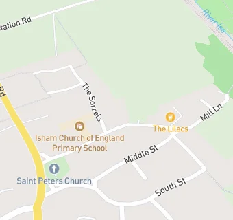 map for Isham Church of England Primary School