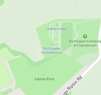 map for Huntingdon Crematorium