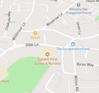 map for Catshill First School