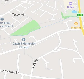 map for Catshill Methodist Church