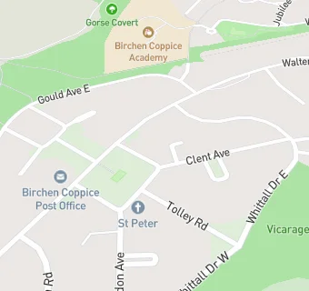 map for St Peters Church Community Breakfast Morning