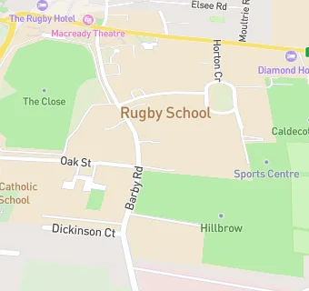 map for Chartwells at Sheriff House Rugby School