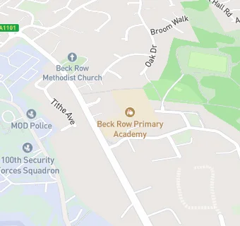 map for Beck Row Primary School