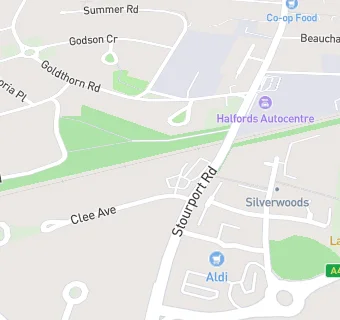 map for Starbucks Kidderminster Drive Thru