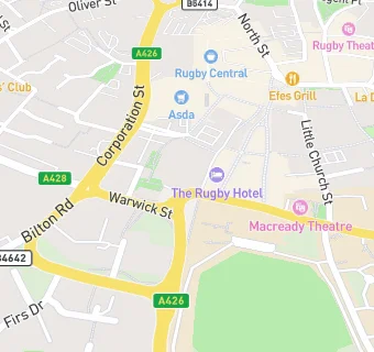 map for Rugby Tap