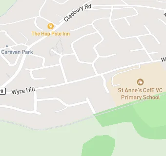 map for St Anne's Cof E  Primary School