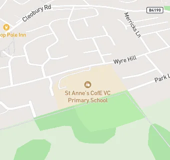 map for Bewdley, St Anne's Middle School