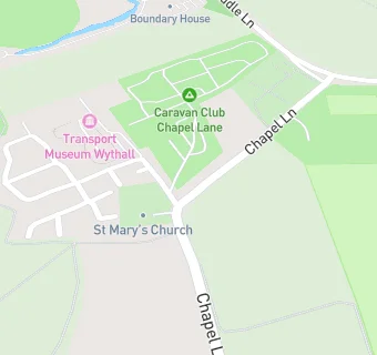 map for Chapel Lane Caravan & Motorhome Club Site