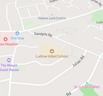 map for Ludlow Infant and Nursery School Academy