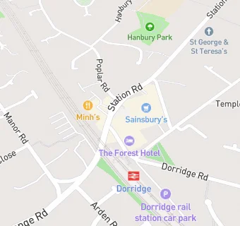 map for New Dorridge Cantonese