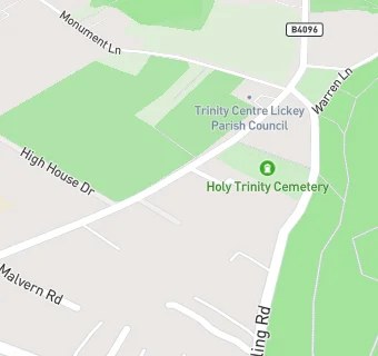 map for Lickey Parish Hall