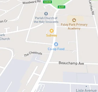 map for Kidderminster Pharmacy