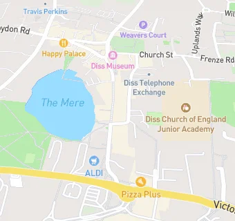 map for Diss United Reformed Church