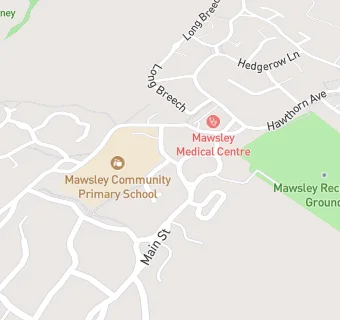 map for Mawsley Village Hall