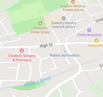 map for Cleobury Mortimer Surgery