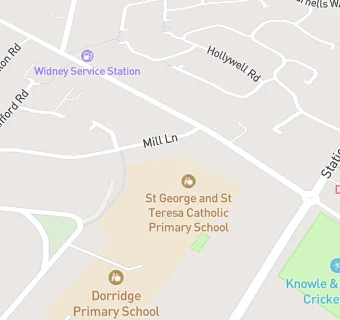 map for St George and St Teresa Catholic Primary School