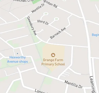 map for Grange Farm Primary School