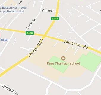 map for King Charles I Secondary School