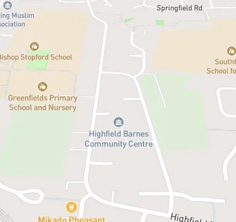 map for Highfield Barnes Community Centre