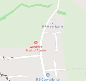 map for Woodford Branch Surgery