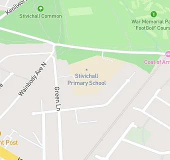 map for Stivichall Infant School