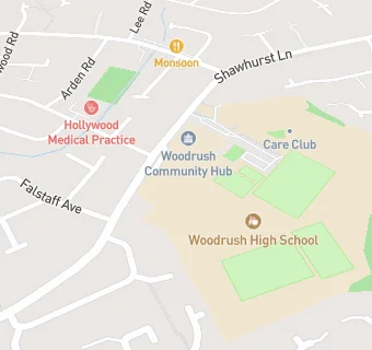 map for Woodrush High School