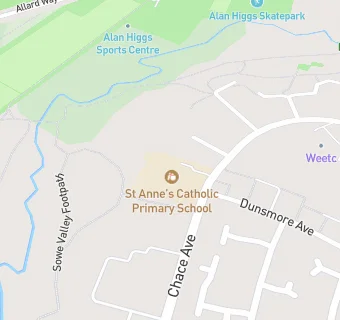 map for St Anne's Catholic Primary School