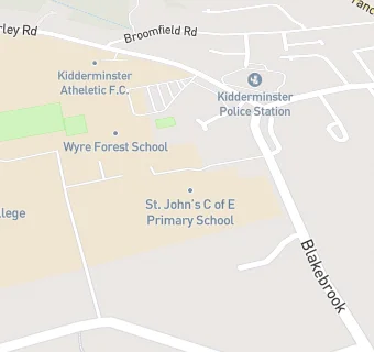 map for Kidderminster, St John's CofE First School