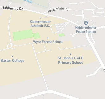 map for Kidderminster, St John's CofE Middle School