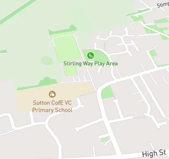 map for Sutton CofE VC Primary School