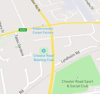 map for Chester Road Bowling Club