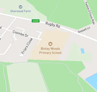 map for Binley Woods Primary School