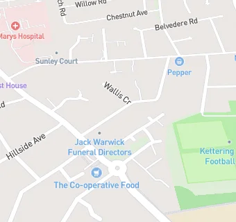 map for Jack Warwick Funeral Directors