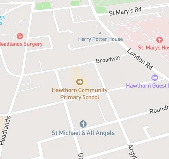 map for Hawthorn Community Primary School