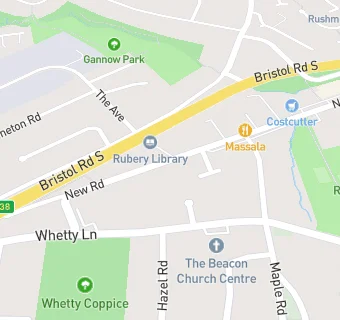 map for Knights Rubery Pharmacy