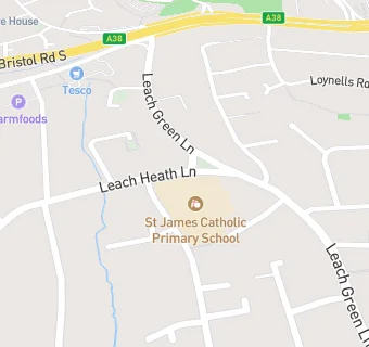 map for St James Catholic Primary School