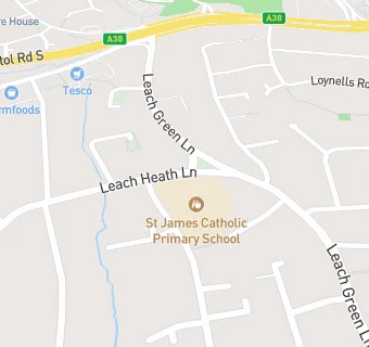 map for St James Catholic Primary Academy