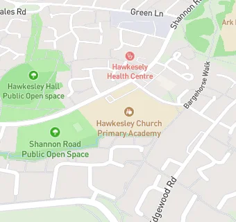 map for Hawkesley Church Primary Academy