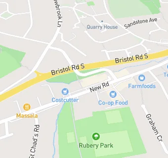 map for Rubery Fish Bar