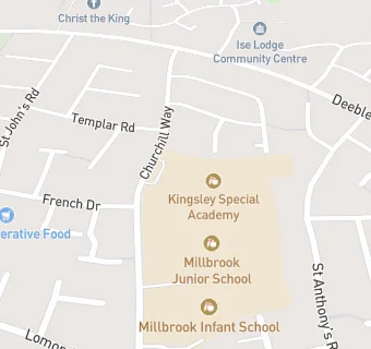 map for Kingsley School