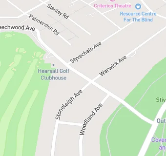 map for Hearsall Golf Club