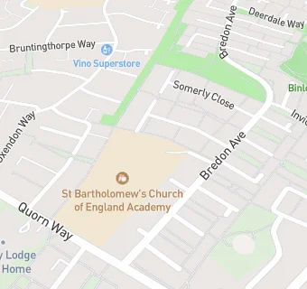 map for St Bartholomew's Church of England Primary School