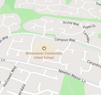 map for Brownsover Community Infant School