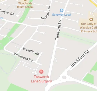 map for Tanworth Lane Pharmacy