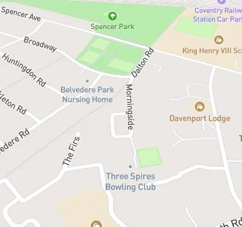 map for Three Spires Bowling Club