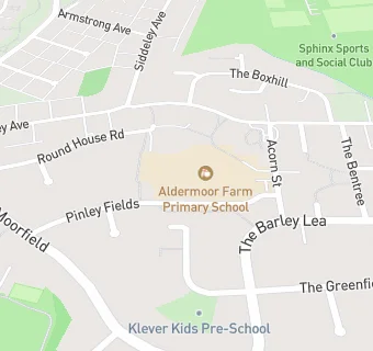 map for Aldermoor Farm Junior School