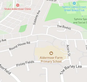 map for Aldermoor Farm Infant School