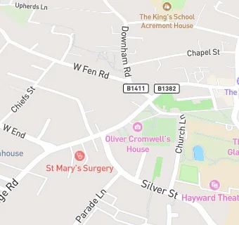 map for St Mary's Pharmacy